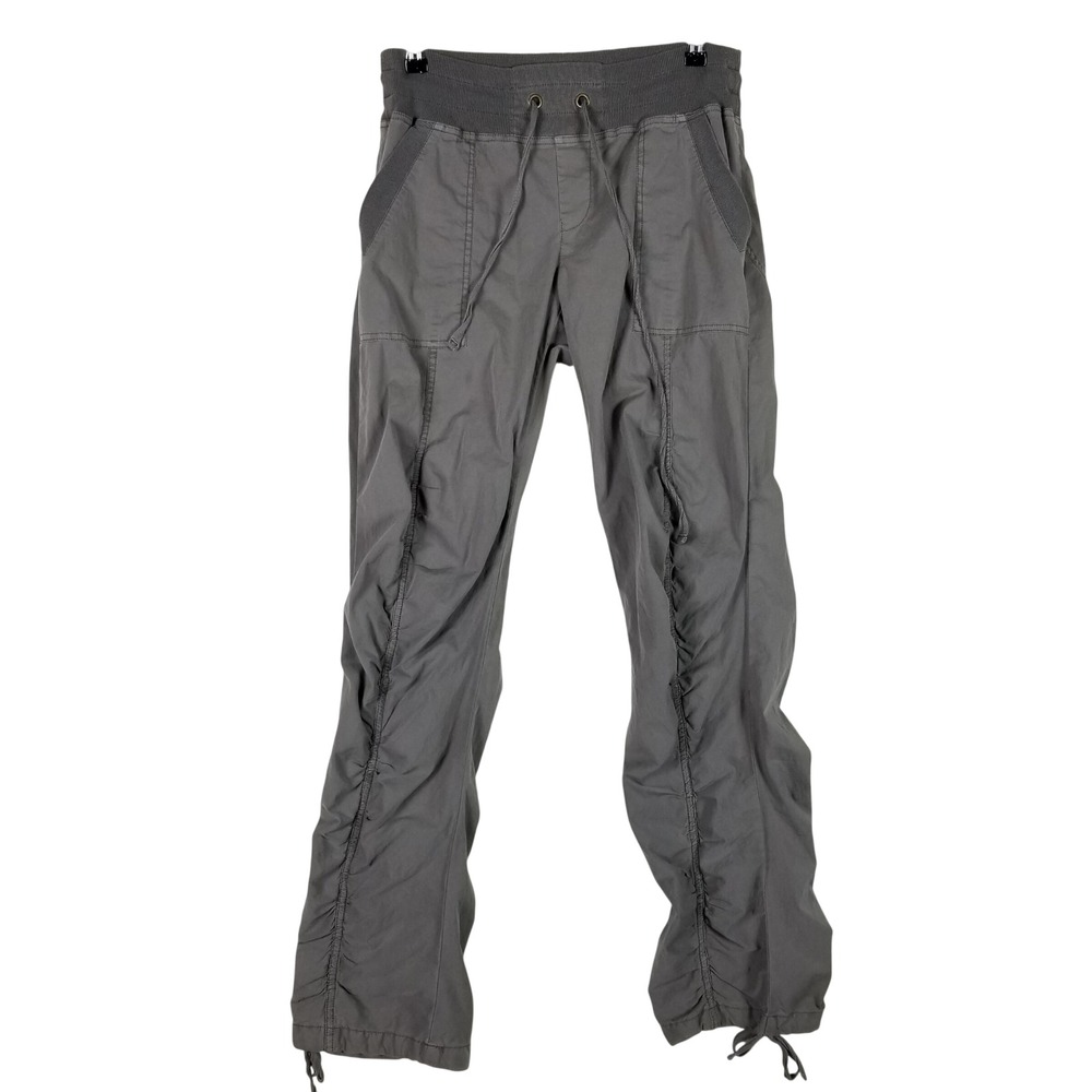 XCVI Cargo Pants Women Medium Gray Ruched Drawstring Hem 21422HM